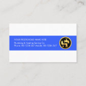 Blue Water Layer Plumbing Visitekaartje (Achterkant)