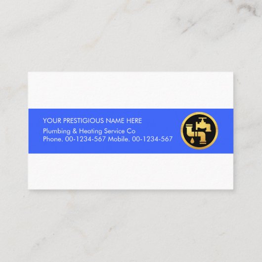 Blue Water Layer Plumbing Visitekaartje (Achterkant)