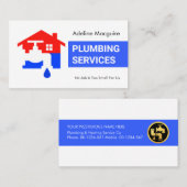 Blue Water Layer Plumbing Visitekaartje (Voorkant / Achterkant)