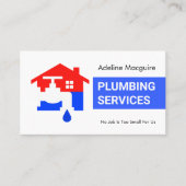 Blue Water Layer Plumbing Visitekaartje (Voorkant)