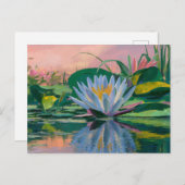 Blue Water Lelies beroemd gemaakt door Claude Mone Briefkaart (Voorkant / Achterkant)