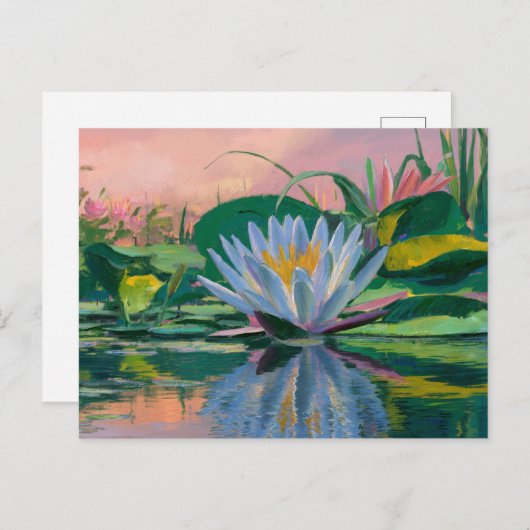 Blue Water Lelies beroemd gemaakt door Claude Mone Briefkaart (Voorkant / Achterkant)