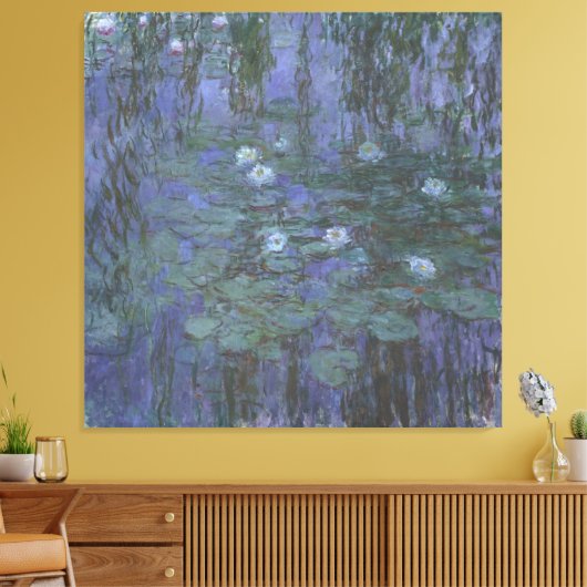 Blue Water Lelies Monet Canvas Afdruk (Insitu (Woonkamer))