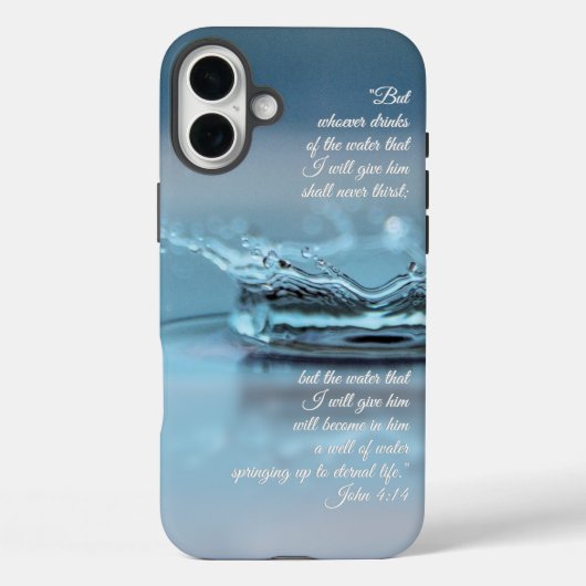 Blue Water Life dorst nooit Bijbel Verse John Case-Mate iPhone Case (Achterkant)