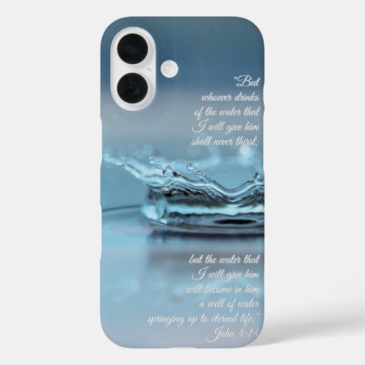 Blue Water Life dorst nooit Bijbel Verse John Case-Mate iPhone Case (Achterkant)