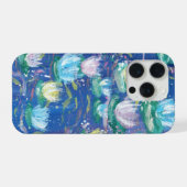 Blue Water Lilies Painting Phone Case iPhone Hoesje (Achterkant horizontaal)