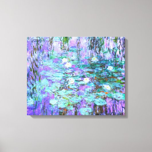 Blue Water Lilies van Claude Monet Canvas Afdruk (Voorkant)