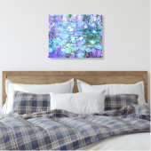 Blue Water Lilies van Claude Monet Canvas Afdruk (Insitu (Slaapkamer))