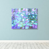 Blue Water Lilies van Claude Monet Canvas Afdruk (Insitu (Houten vloer))