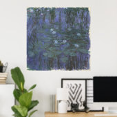 Blue Water Lilies van Claude Monet Poster (Thuiskantoor)