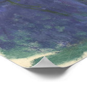 Blue Water Lilies van Claude Monet Poster (Hoek)