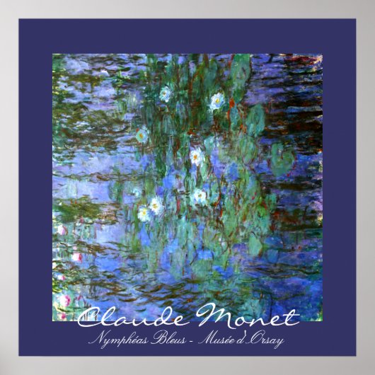 Blue Water-Lillies: Claude Monet Poster (Voorkant)