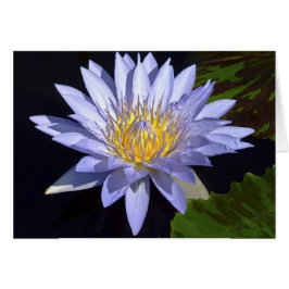 Blue Water Lily Card