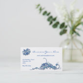 Blue Water Lotus Flowers Asian Visitekaartje (Staand voorkant)