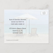 Blue Water New Address Moving Aankondigingskaart (Achterkant)