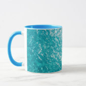 Blue Water Ocean Waves Pattern Coffee Mug Mok (Links)
