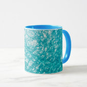 Blue Water Ocean Waves Pattern Coffee Mug Mok (Voorkant rechts)