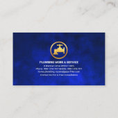 Blue Water Pipe Line Plumber Service Visitekaartje (Achterkant)