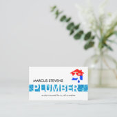 Blue Water Plumber Reflection Layer Visitekaartje (Staand voorkant)