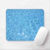 Blue Water Pool Aqua Sjabloon Trendy Elegant Muismat (Met muis)