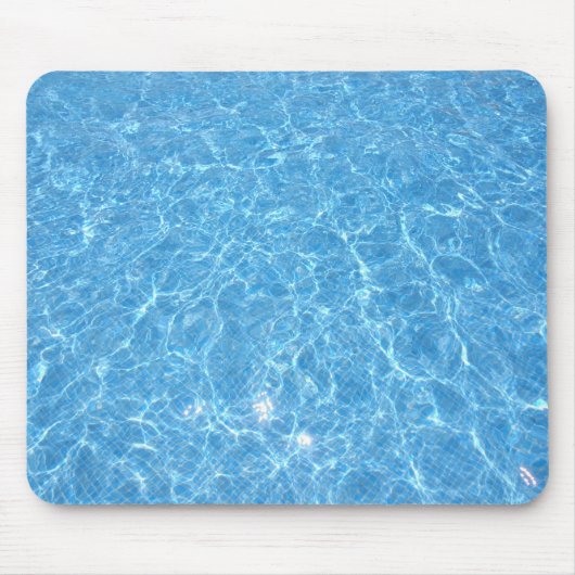 Blue Water Pool Aqua Sjabloon Trendy Elegant Muismat (Voorkant)