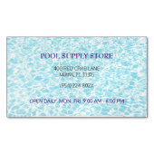 Blue Water Pool voorraad winkel / zwembad reparati Magnetisch Visitekaartje (Voorkant)