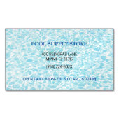 Blue Water Pool voorraad winkel / zwembad reparati Magnetisch Visitekaartje (Voorkant)