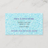 Blue Water Pool voorraad winkel / zwembad reparati Visitekaartje (Voorkant)