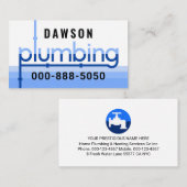 Blue Water Shades Leaking Plumbing Pipeline Visitekaartje (Voorkant / Achterkant)