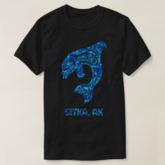 Blue Water Sitka Alaska SE Native American Orca Ki T-shirt (Design voorkant)
