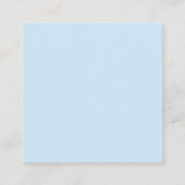 Blue Water Splash Oorbellen Display Kaart Vierkante Visitekaartje (Achterkant)