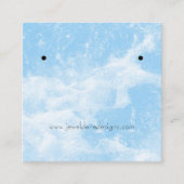 Blue Water Splash Oorbellen Display Kaart Vierkante Visitekaartje (Voorkant)