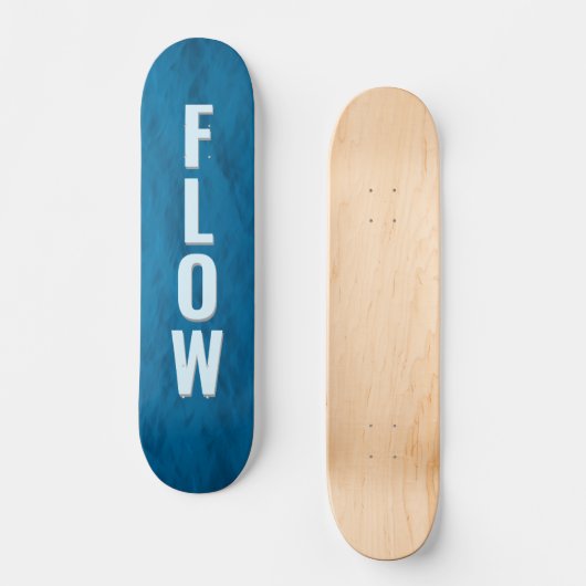 Blue Water Texture Skateboard – Ocean Glide  (Voorkant)