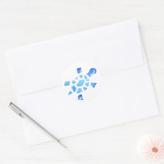 Blue Water Turtle Stickers (Envelop)