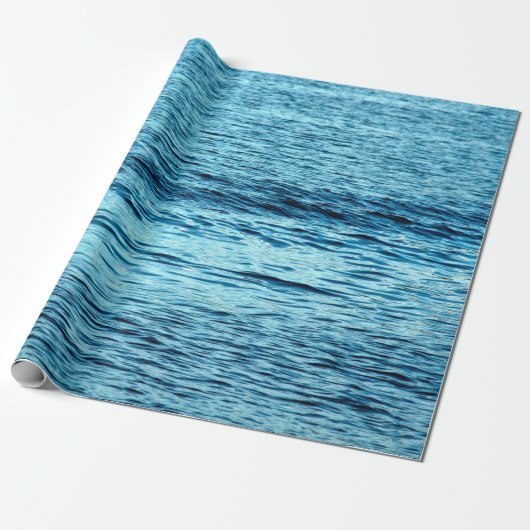 Blue water wave abstract backgroundabstract, aqua; cadeaupapier (Uitgerold)