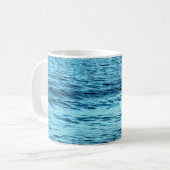 Blue water wave abstract backgroundabstract, aqua; koffiemok (Voorkant links)