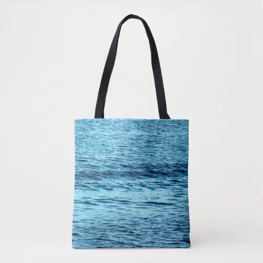 Blue water wave abstract backgroundabstract, aqua; tote bag (Voorkant)