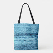 Blue water wave abstract backgroundabstract, aqua; tote bag (Achterkant)