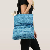 Blue water wave abstract backgroundabstract, aqua; tote bag (Dichtbij)