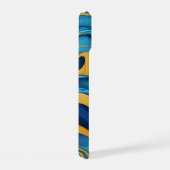 Blue Water Wave Pattern iPhone Case – Stromend Ele iPhone 15 Case (Rechterkant)