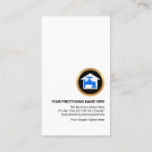 Blue Water Waves Curvattion Plumbing Contractor Visitekaartje (Achterkant)