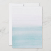 Blue Watercolor Baby Shower | Elegant Coastal Kaart (Achterkant)