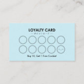 Blue Watercolor Bakery Rewards Loyalty Visitekaartje (Achterkant)