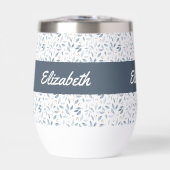 Blue Watercolor Botanical Pattern Name (Voorkant)