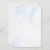 blue watercolor bow Thank You card Kaart (Achterkant)