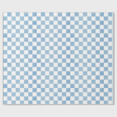 Blue Watercolor Checkered Racing Flag Cadeaupapier (Vlak)