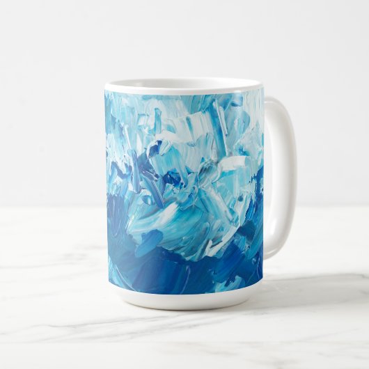 Blue Watercolor Coffee Mug Koffiemok (Voorkant rechts)