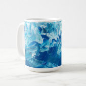Blue Watercolor Coffee Mug Koffiemok (Voorkant links)