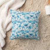 Blue Watercolor Daisies Kussen (Deken)