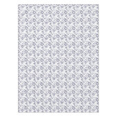 Blue Watercolor Floral Pattern Tafelkleed (Voorkant)